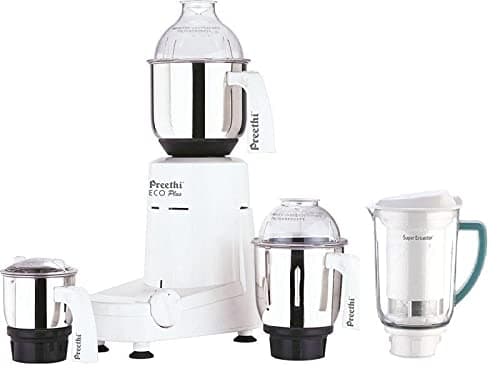 Preethi Eco Plus 4 Jar Mixer Grinder 110 Volts, White