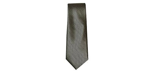 Gianfranco Men's Stripe Neck Tie (Olive/Black)