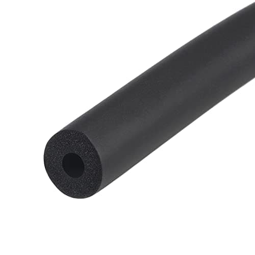 uxcell Foam Tubing for Handle Grip Support, Pipe Insulation, 6mm(1/4") ID 16mm OD 1m Length Black