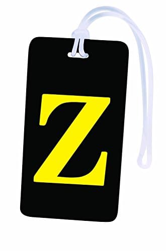 Initial Luggage Tag Personalized ID Tag A through Z (One size, Z)