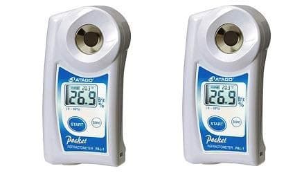 Atago 3810 PAL-1 Digital Hand Held Pocket Refractometer, 0.0-53.0% Brix Measurement Range (2-(Pack))