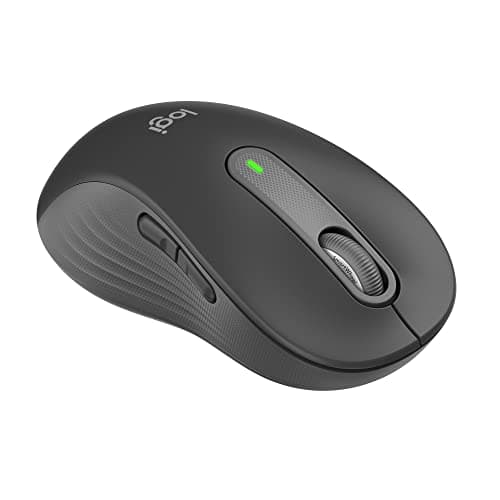 Logitech Wireless Mouse Signature M650 L Full Size - Large Hands, 2-Year Battery, Silent Clicks, Customizable Buttons, Bluetooth, PC/Mac/Chromebook - Graphite, Left-Handed, Large