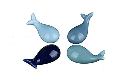 4 pcs Color Whale Set Ceramic Chopsticks Rest Spoon Fork Knife Holder Rack