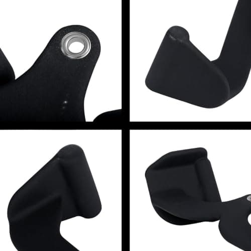 De Jure Fitness Imported LAT Pull Down & Rowing Handle Set – 5-Piece Cable Machine Attachment – T-Bar, V-Bar, Grip Handles for Back & Strength Training – Black