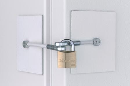 Marinelock Chest Freezer Lock - White (With 30mm Padlock)