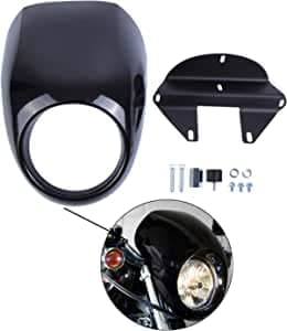 Samger Front Headlight Fairing Cover Cowl Headlamp Kit for Harley Sportster Dyna FX XL 1973-Up