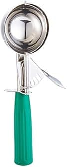 Saebye Muffin Scoop - #12 (2.75 oz) - Disher, Cookie Scoop, Ice Cream Soop - Portion Control - 18/8 Stainless Steel, Green Handle