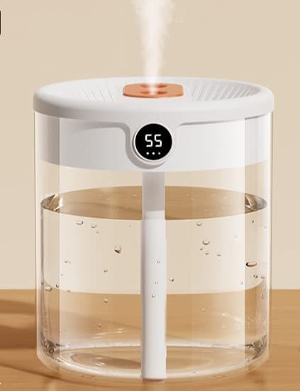 Aohellfe2L dual nozzle cold mist humidifier, USB power supply, essential oil diffuser with night light, desktop silent humidifier, intelligent aromatherapy humidifier with automatic shut-off.