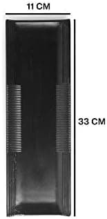 TAGROCK Black Melamine Sushi Snack Serving Platter, Dosa Tray for Kitchen, Restaurant, Café, Party, Pack of 2