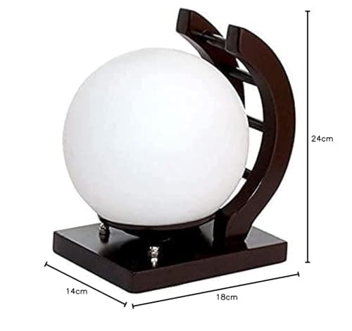 Traditional Indoor Wall Light Brown Color Globe Shape E27 Holder Upto 100-Watts Made in India (Bulb Not Included) Pack of 1(Wood) (Antique, 1)