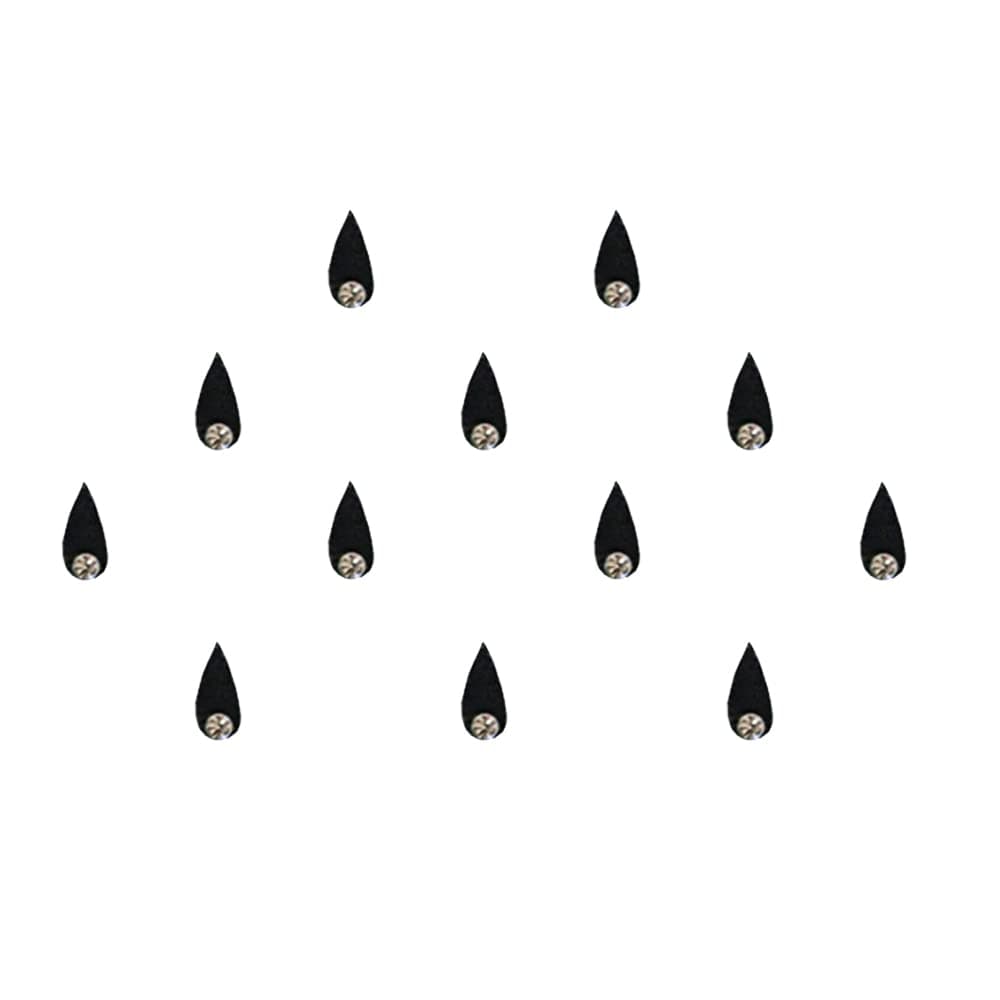 Comet Busters Black Tear Drop Bindi for Women With Single Stone (8mm) (BIN1455)
