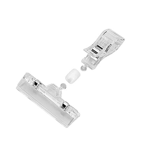 50PACK Clear Plastic Rotatable POP Clip-on Style Merchandise Sign Display Clip Tag Holders (50Pack)