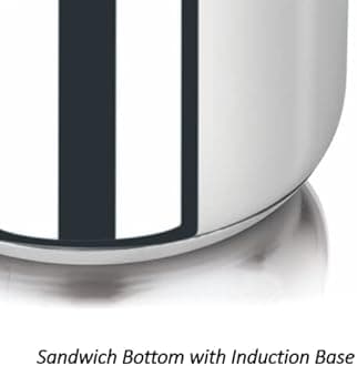 Stainless Steel Little Prince 1 Litre Outer Lid Pressure Cooker | Induction Bottom | Silver