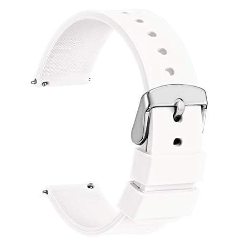 WOCCI Silicone Watch Bands - Quick Release Soft Rubber Replacement Straps (14mm 18mm 20mm 22mm 24mm)