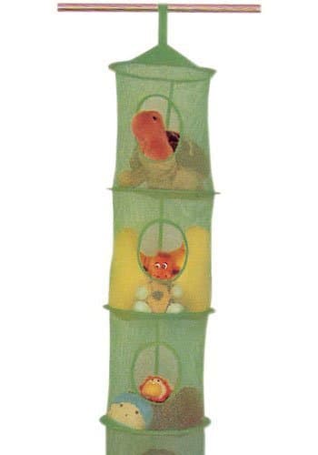 5 TIER HANGING MESH STORAGE CLOSET ORGANIZER UNIT LIME