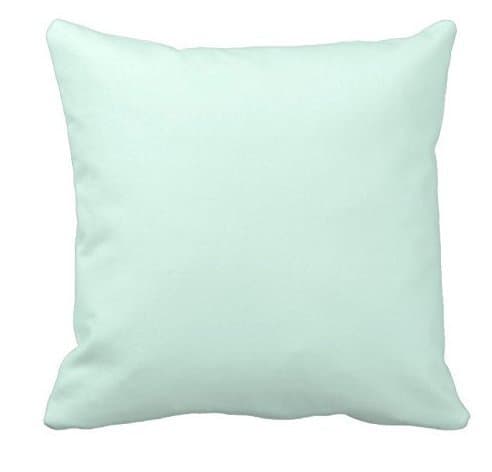 Yqy Generic Custom Custom Solid Light Mint Green Color Throw Pillows Cotton Decorative Pillowcase 18inch Throw Pillowcase Cushion Cover (45cm x 45cm, Two Sides)
