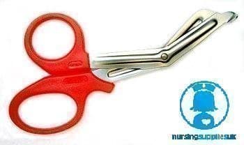 Red EMT nurse bandage scissors large