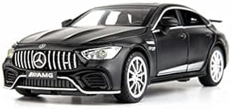 Invite Enterprise Exclusive Alloy Metal Pull Back Die-Cast Car 1:32 Mercdes Amg Gt63 Diecast Metal Pullback Toy Car With Openable Doors, Light Music Boys Gifts Toys For Kids(1:32 Amg Gt63 - Black)