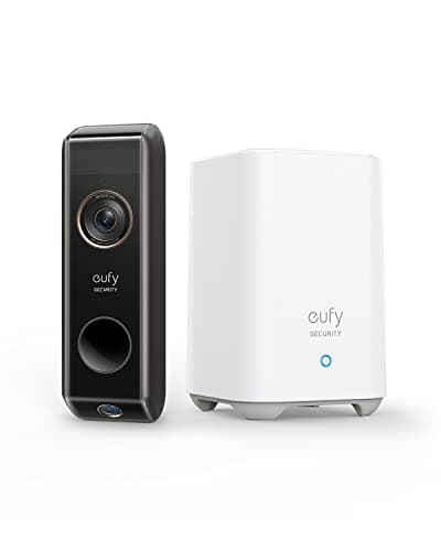 eufy Security S330 Video Doorbell (Battery-Powered) with HomeBase, Wireless Doorbell Camera, Dual Motion and Package Detection, 2K HD, Family Recognition, No Monthly Fee, 16GB Local Storage