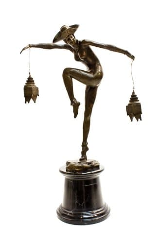 Bronze Art Deco Chiparus Sculpture Russian Dancer Statue