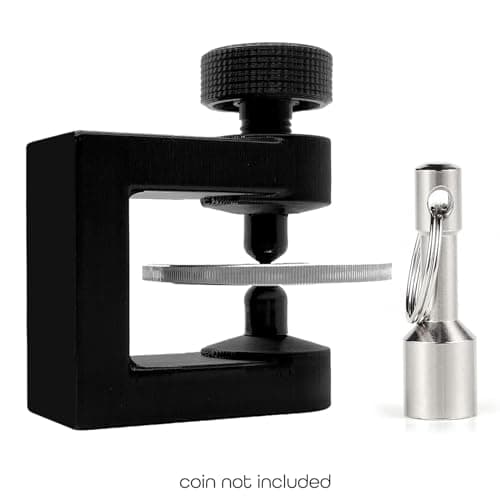 Mini-C Coin Clamper v2 Ping Test Silver Gold Coin Bar Pinger Tester, Includes Hammer