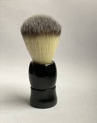 OS King for Men (BLACK HANDLE) Soft & Absorbent Bristles & Long Handle (Sleek black resin handle) Shaving Brush