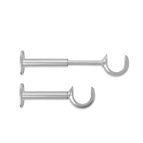 Adjustable Bracket Replacement Parts for Windows Curtain Rod, Set of 2, Brushed Nickel