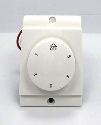 Polycarbonate Fan Regulator 5+1 Position Step Type (White)