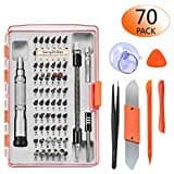 70pcs Precision Screwdriver Set Magnetic with 60 S2 Bits, Professional Electronics Repair Tool Kit, Flexible Shaft for Fix Pry Open iPhone, Cell Phone, iPad, MacBook, Computer, PC, Tablet
