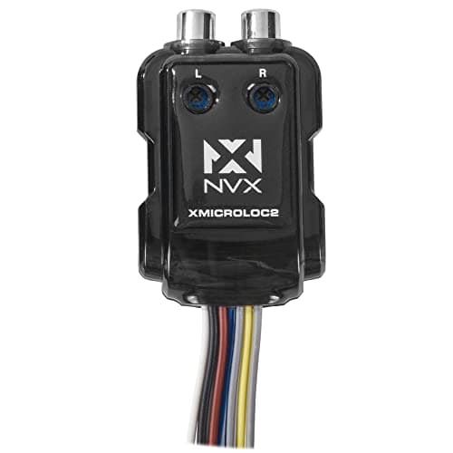 XMICROLOC2 | 300W 2-Channel Speaker Cable to RCA Adjustable Line Output Converter with Remote Turn On