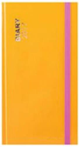 TALLON 2017 WEEK TO VIEW ORANGE SLIM HARDBACK DIARY WITH PINK PAGE EDGES - 1827 ORANGE