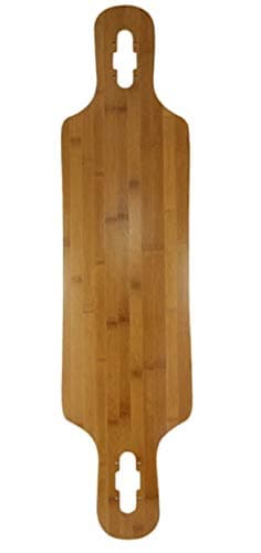 WoodStock 39" Bamboo Double Kick Drop-Through Longboard Deck - Blank