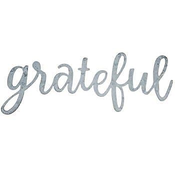 Craft Grateful Metal Word Sign