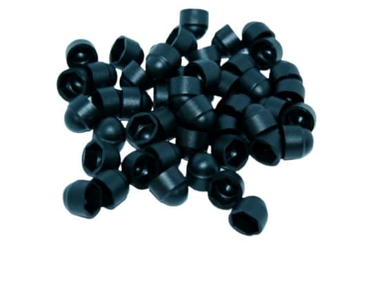 M8-13mm Hexagon - 100 PCS Black Plastic Dome Hex Head Bolt Nut Protection Caps Cover Hexagon