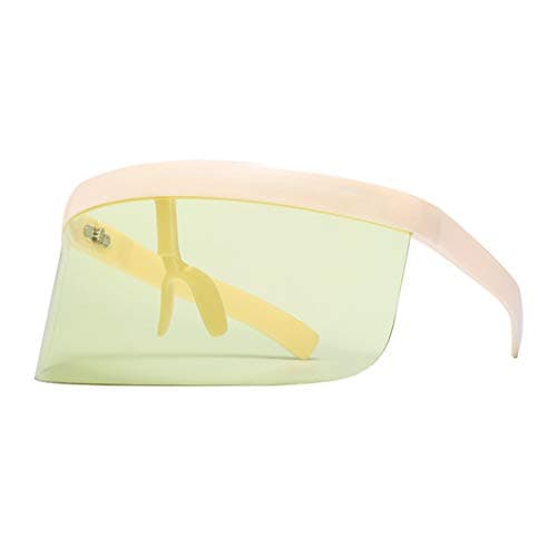 Naimo Oversize Shield Visor Sunglasses Flat Top Mirrored Mono Lens 170mm