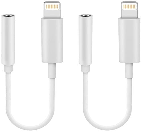 iPhone 7/7Plus 3.5 mm Adapter Headphone Jack,Jasongamo Lightning to 3.5 mm Headphone Jack Adapter for iPhone 7/7 Plus Accessories White [2Pack]