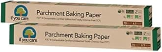 If You Care Parchment Baking Paper 70 Sq Ft Roll, Unbleached, Chlorine Free, Greaseproof, Silicone Coated, Standard Size, Fits 13 Inch Pans (Pack of 2)