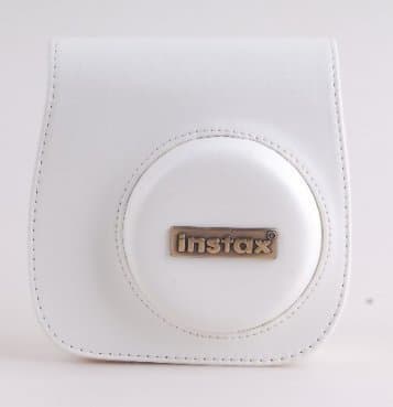 Camera Leather Bag White for Instax Mini 8 Cameras