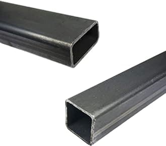 Mild Steel Box Section Square/Rectangular Hollow Section Pipes | 25mm 40mm 50mm x 2.5mm Wall Thickness (25 x 25mm, 100cm)