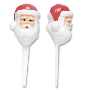 Christmas Santa Head Cupcake Picks - 24 pcs