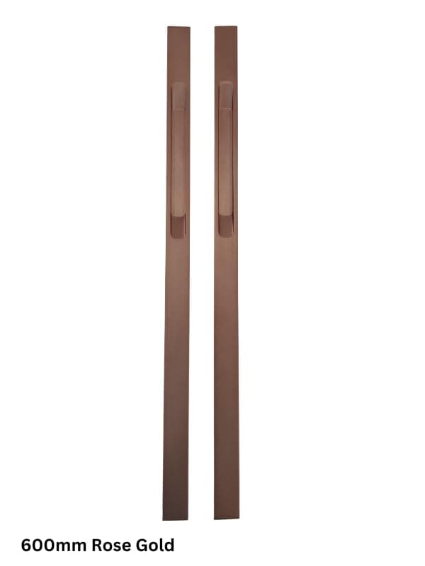 Conceal Handle | Gold | Black | Grey | Rose Gold | SS | Set of 2 Piece of Slider Handle Blasting Finish (600mm, Gold)