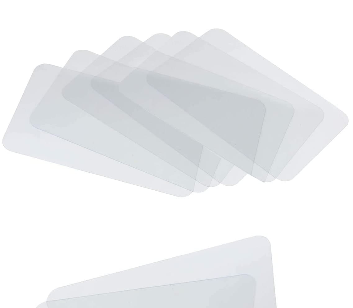 Clear Plastic Placemats Set of 6 - Table Protector for Dining Room Table, Kitchen Counter, Office Desk, Painting Table, Shelves - Multi-Use, Flexible, Durable, and Wipeable Plastic Sheets 18x12 Inch