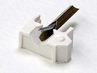 Diamond Replacement Stylus Round needle White Shure N-44-7