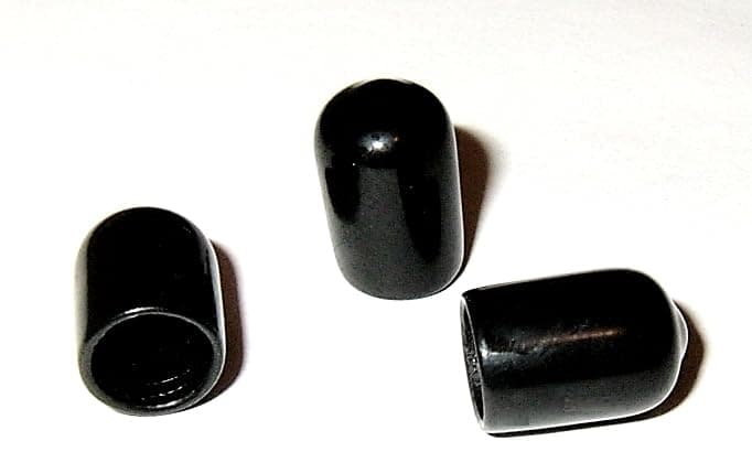 100 Pack - BNC/Coax Black Rubber Dust Covers/Caps. (.5" Tall .5" ID)