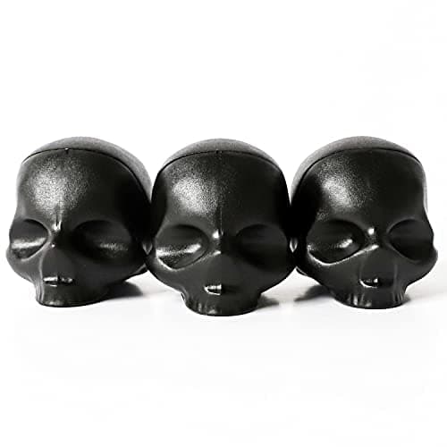 3-Piece Skull-Shaped Lip Balm Bundle - Black - Mint, Vanilla & Passion Fruit