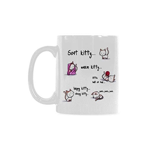 Novelty Design 11oz Funny Cat Kitty Mug - Soft Kitty Warm Kitty White Ceramic Coffee Mugs Cup - Top Quality