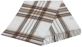 Wool Scarf for Men and Women, Merino Wool Plaid Winter Scarf, Thick Soft Tartan Knitted Neckwear for Cold Weather