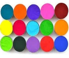 Vital Colors ™ Different Rangoli Colors Powder Plastic Packet (It Includes 5 Fluorescent Colors, 100 Grams)-Set of 15.