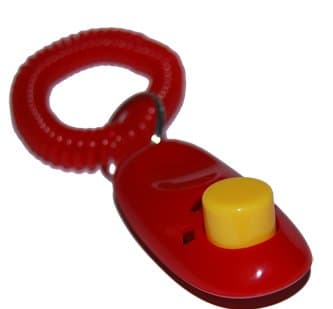 training clickers Pet w/Wrist Band Coil Strap - RED