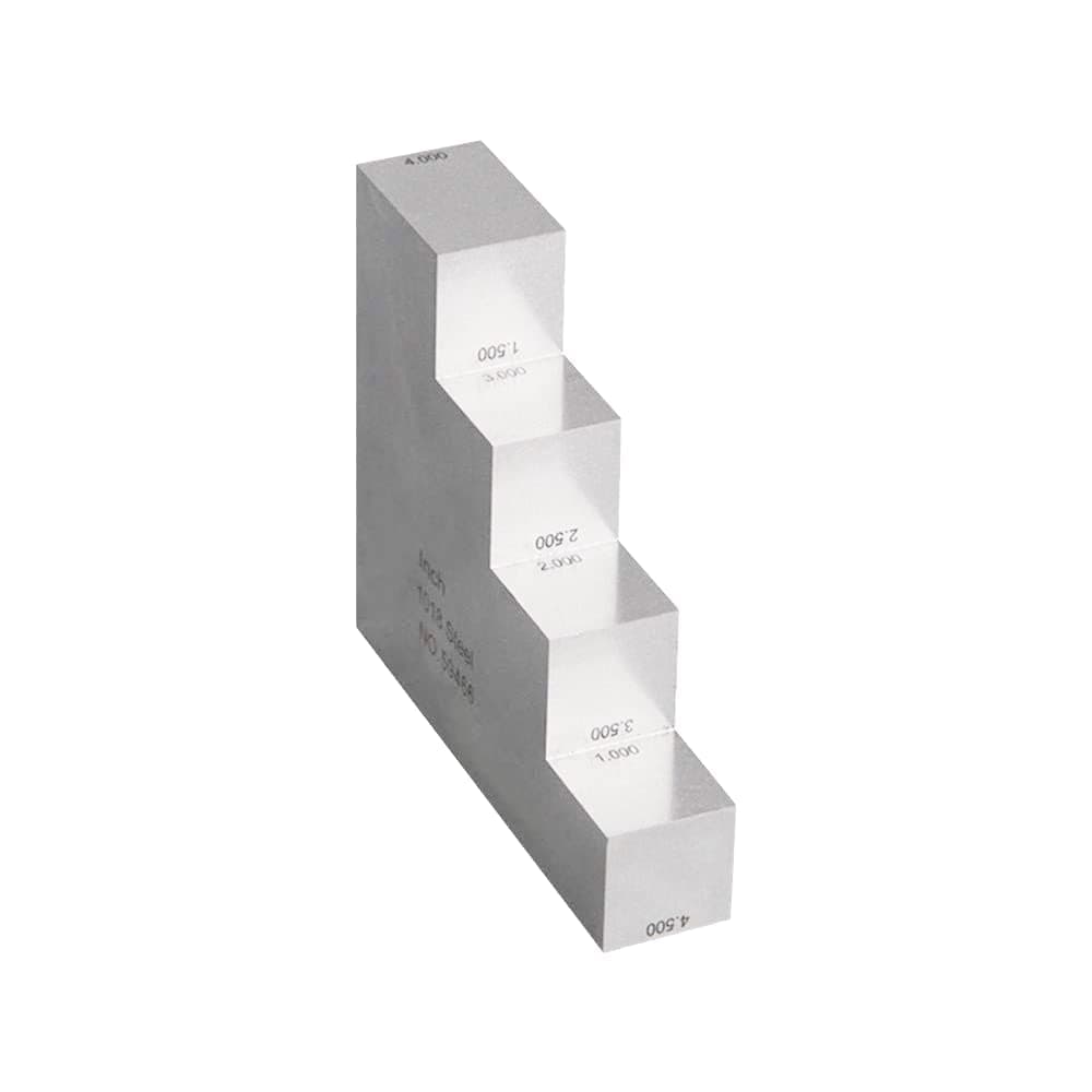 8 Step Test Calibration Block Step Wedge for Thickness Ultrasonic Thickness Gauge #1018 Steel 1.0'' 2.0'' 3.0'' 4.0'' 1.5'' 2.5'' 3.5'' 4.5'' with Air-Tight Plastic Storage Box
